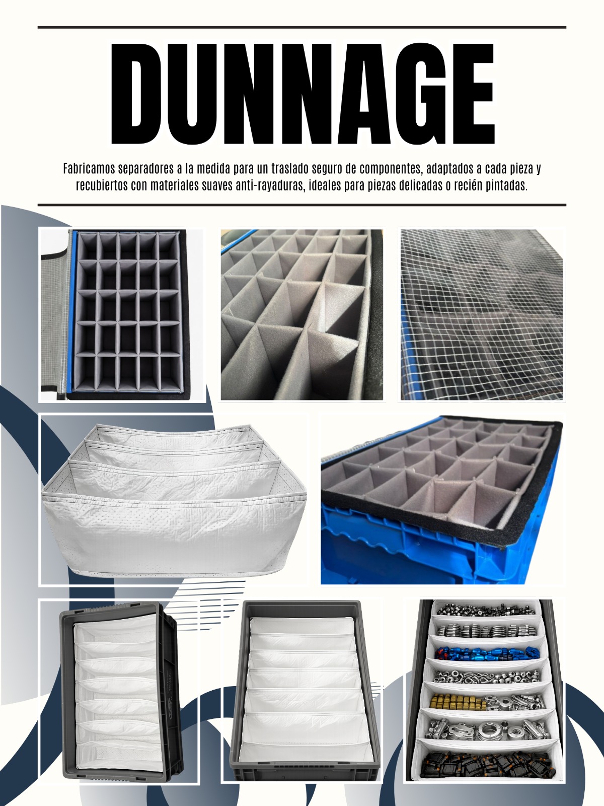 Dunnage con divisiones rectangulares